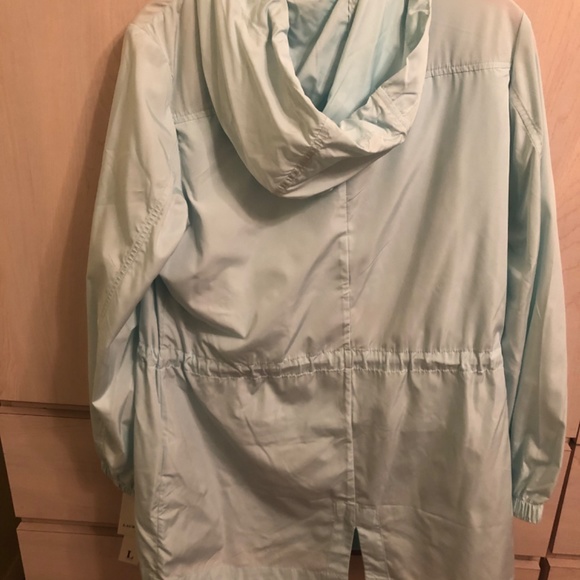 New Laurier Aqua Blue Zippered Jacket w/ Hood - Picture 2 of 4
